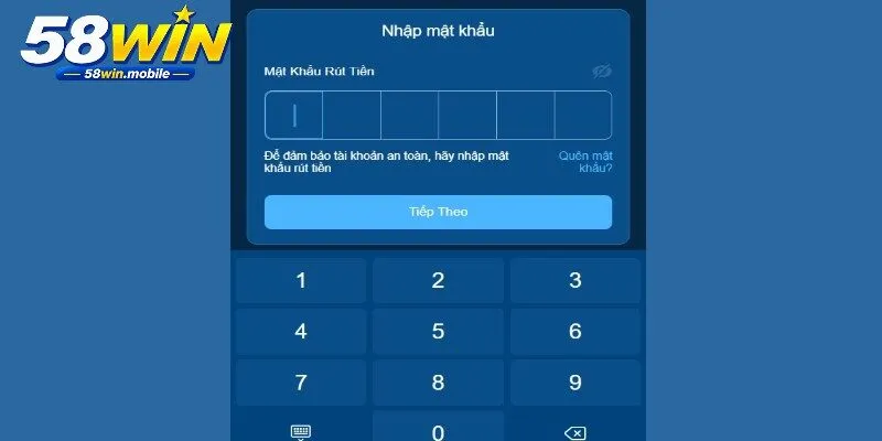 Cách rút tiền 58WIN cần kiểm tra ngân hàng