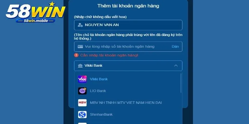 Giao dịch nạp cần đối chiếu đủ thông tin