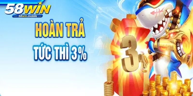 Hoàn trả 58WIN được tính theo từng phiên cược