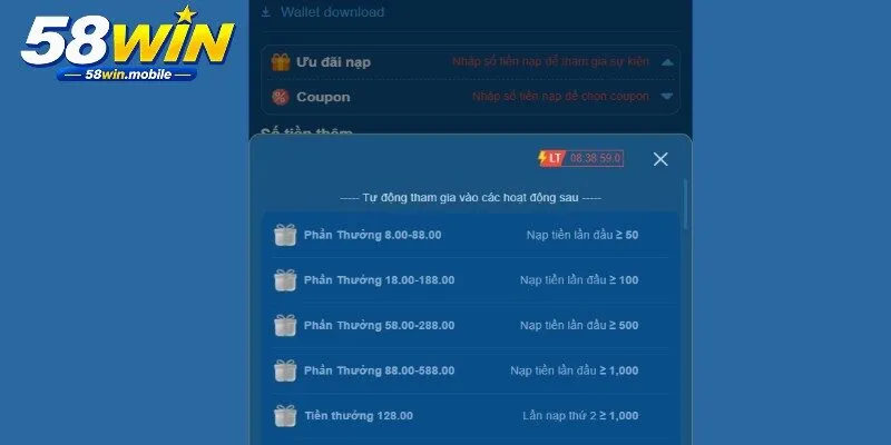 Phương thức thanh toán 58WIN được kiểm tra kỹ